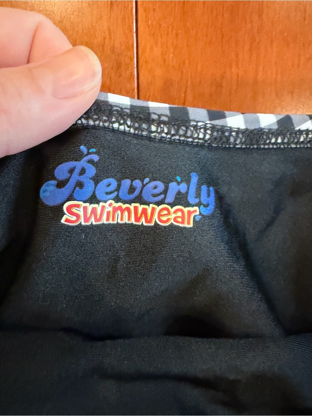 NWOT Gingham One-Piece Swimsuit - Picture 3 of 5